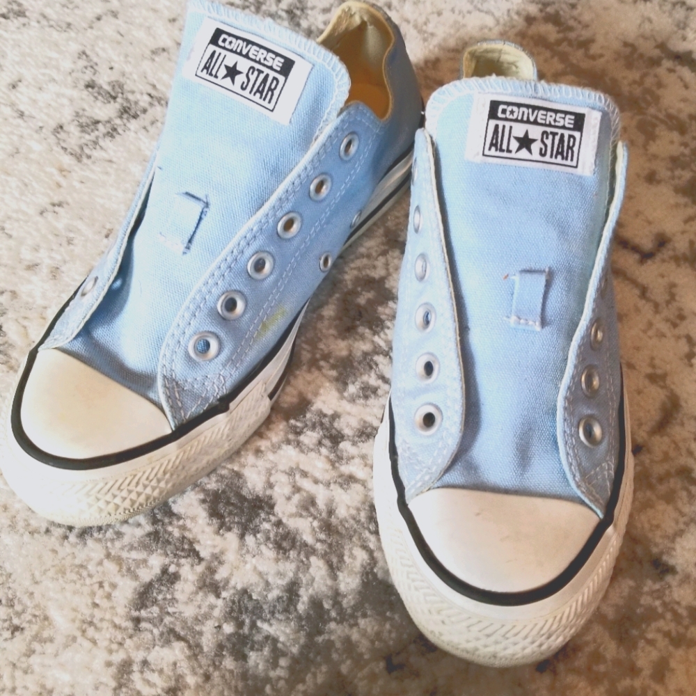 Converse All Star Light Blue Slip-On Low Top Sneakers